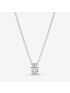 Sparkling Collier Round & Square Pendant Necklace