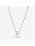 Sparkling Collier Round & Square Pendant Necklace