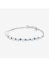 Treated Freshwater Cultured Pearl Blue Cord Chain Bracelet