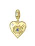 Devil's Eye Heart S925 Sterling Silver Gold Plated Charms