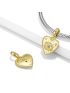 Devil's Eye Heart S925 Sterling Silver Gold Plated Charms