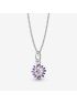 Purple Daisy Necklace Set