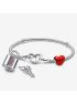 Padlock & Heart Charm and Bracelet Set