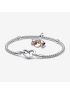 Two-Tone Wedding Bells Charm & Bracelet Set